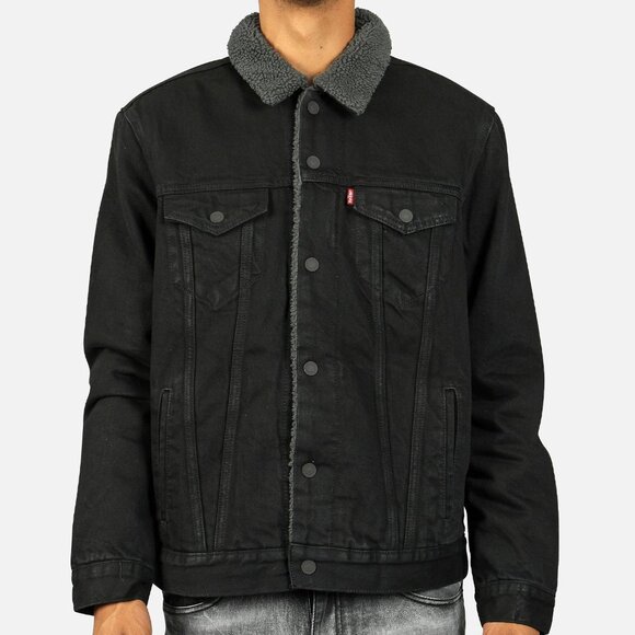 Levi’s Mens Sherpa Denim Trucker Jacket Type III Duvall 16365-0054 3XL XXXL NEW - Picture 1 of 6